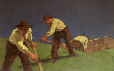 Les faucheurs de montagne, première version - Albin Egger Lienz